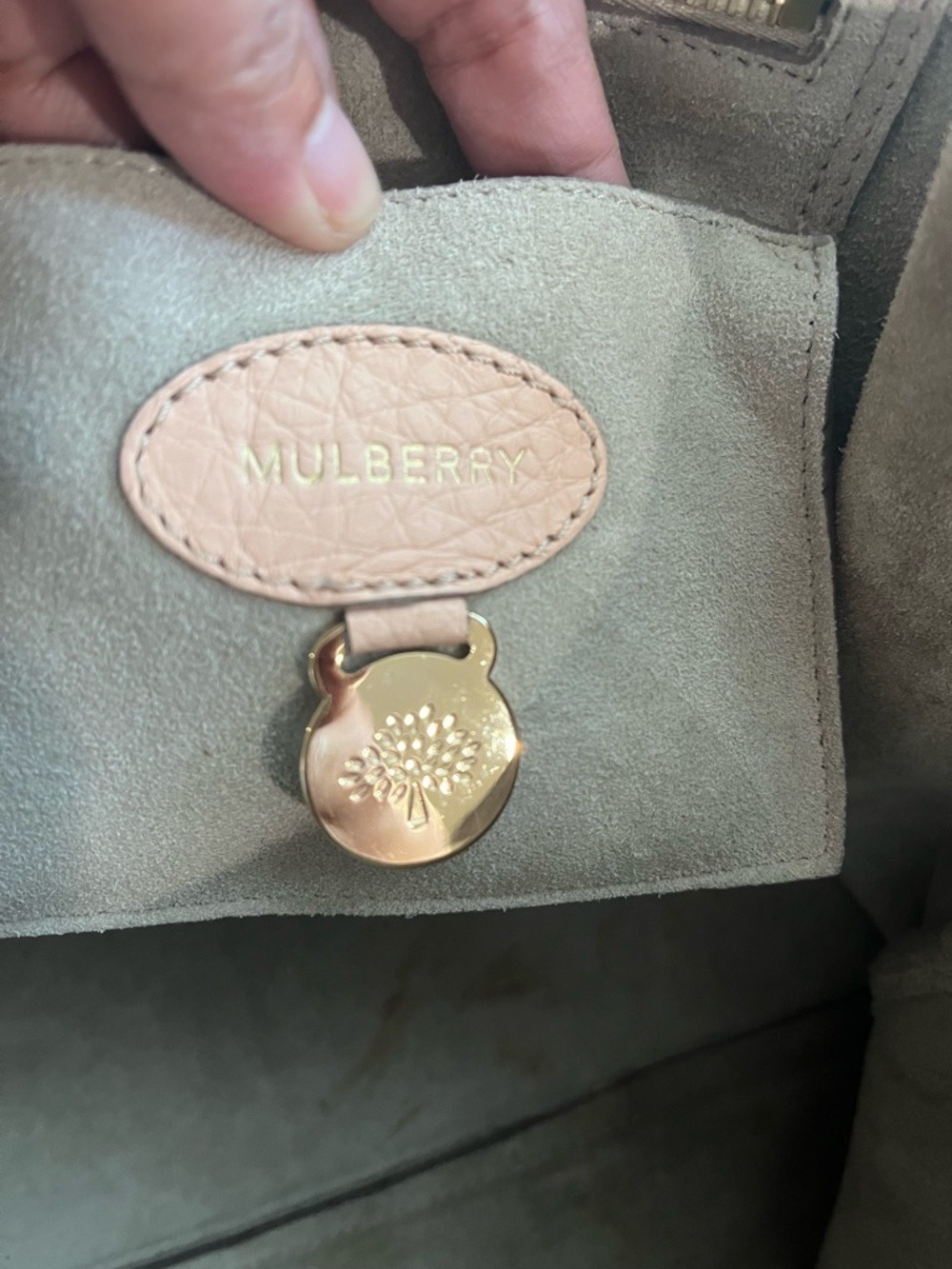 MULBERRY POWDER ROSE GRAINED LEATHER BAYSWATER - Picture 11 of 15